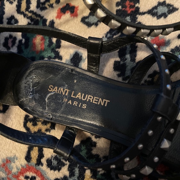 YSL Black Gladiator Sandals - Picture 2 of 6